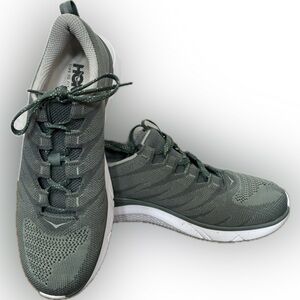 Hoka One One Hupana Knit Jacquard Running Shoes 1093790 Sage Green Mens Sz 9.5